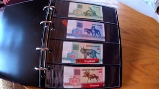 Знаменитые "зайчики". Моя коллекция белорусских банкнот. Бумажные деньги Беларуси