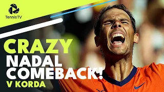 Crazy Rafa Nadal Comeback vs Korda In Indian Wells! 😳