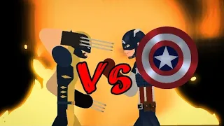 CORE ANIMATIONS|WOLVERINE VS CAPTAIN AMERICA| STICKNODES