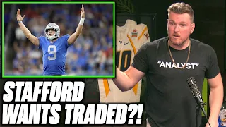 Pat McAfee Reacts To Matthew Stafford Requesting A Trade From The Lions