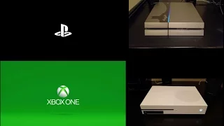 PS4 vs XBOX ONE Startup Screens... AT THE SAME TIME! Which Boots the Fastest??