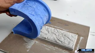 Wall brick mold making from rubber