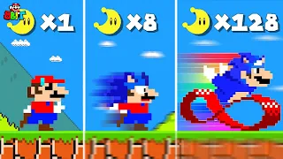 Super Mario Bros. but every Moons makes Mario becomes SONIC? | Game Animation