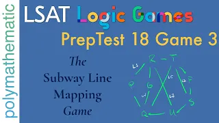 PrepTest 18 Game 3: Subway Line Mapping Game // Logic Games [#34] [LSAT Analytical Reasoning]