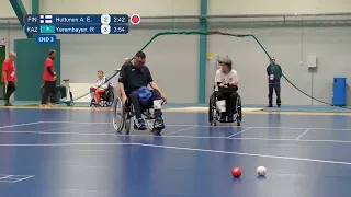 Pajulahti World Boccia Challenger 11.05.2024. Antti Eemeli Huttunen 🇫🇮 vs Ruslan Yerembayev 🇰🇿 (BC4)