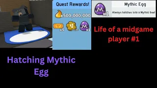 Obtaining & Hatching MYTHIC EGG- Life of A Midgame Player #1 - Bee Swarm Simulator