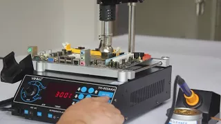 YIHUA 853AAA Hot Air Rework Soldering Station & Preheater Demo