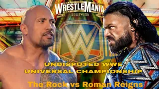 The Rock vs Roman Reigns , Wrestlemania 39 simulation