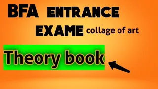 BFA entrance exame" theory book"