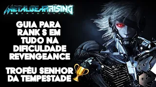 Guia de METAL GEAR RISING: Rank S em tudo na Dificuldade Revengeance | Troféu Senhor da Tempestade