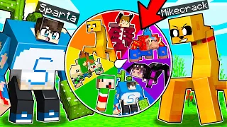 ¡La RULETA de los YOUTUBERS MUTANTES! 😨🎯 MINECRAFT PERO con MIKECRACK RAPTOR Y SILVIO