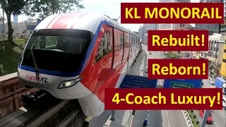 Gleaming, Sleek & Shiny: The Reborn 4-Coach MONORAIL! (Kuala Lumpur, Malaysia)