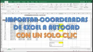 IMPORTAR COORDENADAS de EXCEL a AUTOCAD | FÁCIL