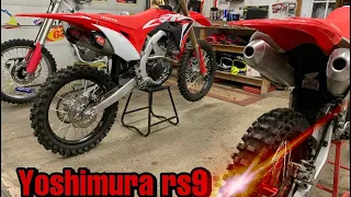 Full yoshimura rs9 2021 crf250r installation/sound