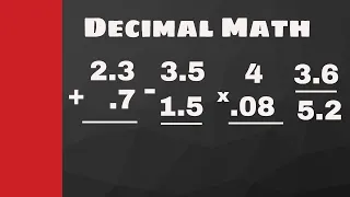 How to Add-Subtract-Multiply-Divide Decimals