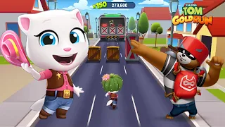 Talking Tom Gold Run - Boss Fight 🔥 Cowboy Angela VS Roy Raccoon Boss - Android/ios - Full screen 🔥