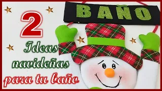 2 IDEAS NAVIDEÑAS PARA DECORAR TU BAÑO / Ideas para navidad con reciclaje / Bathroom Crafts