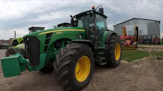 Меняю сальник на передней бортовой в одиночку на тракторе JohnDeere8430! Самый неприхотливый трактор