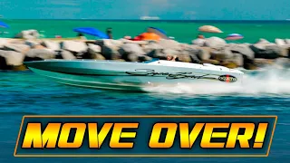 Cigarrette Powerboat Screams ! Haulover Inlet Rumbles ! (Chit Show)