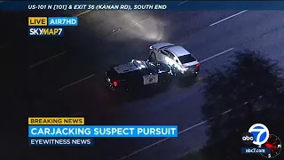 FULL CHASE: CHP slams into car to end wild pursuit on 101 Freeway