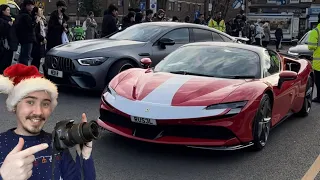 Spurs Supercars - football players driving into the new White Hart Lane stadium in their supercars