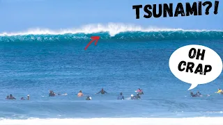 SURFERS VS 3RD REEF PIPELINE! HEAVY WAVES AND PERFECT ROLL-INS! *RAW FOOTAGE*