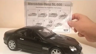 Unboxing and Review of Mercedes-Benz SL 500 With Working Retractable Hardtop, MOTOR MAX, 1/18