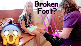 😱BROKEN FOOT!!!👧