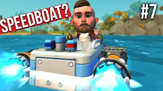 BUILDING MY FIRST SPEEDBOAT/RAFT!! - SCRAP MECHANICS SURVIVAL #7