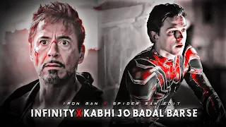 Infinity X Kabhi Jo Badal Barse Ft.Iron Man & Spider Man Sad Edit Status | Tony Stark & Peter Parker