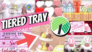 ULTIMATE DOLLAR TREE SHOP WITH ME 2022 | NEW TIERED TRAY VALENTINES DAY, EASTER, & SPRING DECOR!