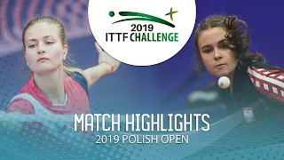 Eva Jurkova vs Gabriela Dyszkiewicz | 2019 ITTF Polish Open Highlights (Group)