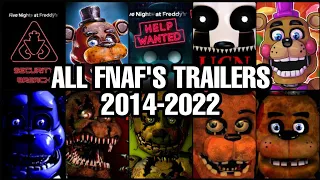 ALL FNAF'S TRAILERS 2014–2022 FNAF 1 To FNAF Security breach | Josoro