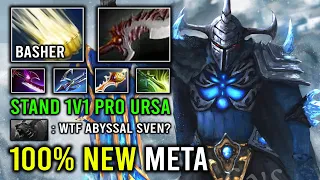 Even Ursa Can't Stand 1v1 This Sven 100% New Meta Abyssal Blade Basher Hit Like a Truck Dota 2