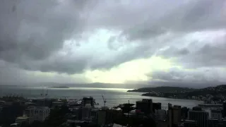 Morning timelapse across Wellington Harbour 12/11/15