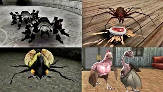 Creepy pets #8 | Slendrina's Deadly spiders vs Granny's pet vs The twins's pet vs Evilnun's Chickens