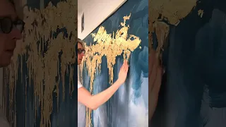 Bland Design - gold leaf abstract wall mural