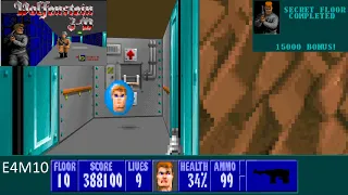 Wolfenstein 3D: E4M10 100% I am Death Incarnate with commentary