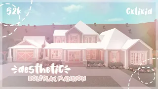 Bloxburg | Aesthetic Family Roleplay Mansion Exterior | House Build | $52k