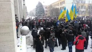 Євромайдан Ужгород. Пікет біля ОДА 25,01,14