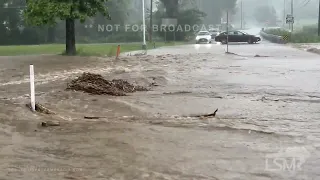 07-09-2023 Berks County, PA - Guy In Flood Water, Emergency Response, Daring Water Rescue