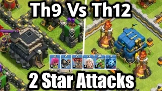 Th9 vs Th12  | 2 Star Attack Replays | Must Watch !