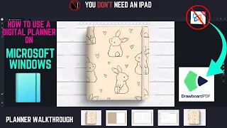 How to use a Digital planner with Microsoft Windows device. Surface pro. surface go.  PC desktop.