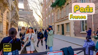 Paris France 🇫🇷 - April 2024 - 4k HDR 60fps Walking Tour (▶65min)