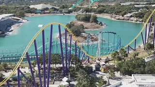 DRONE VIDEO: SAFD rescues riders stuck on top of SeaWorld roller coaster