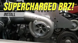 Supercharger gets installed on BRZ