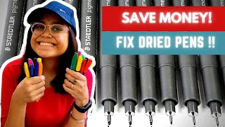 How to REVIVE DRY PEN | Fix Fineliners that are Dried out | Get a dried up pen to Work Again !