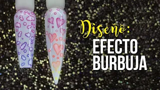 DISEÑO DE UÑAS CON EFECTO BURBUJA 3D 💅💜  | PATRONUS NAILS