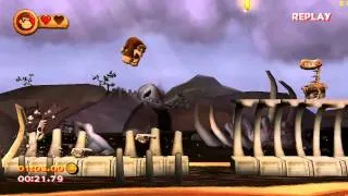 Donkey Kong Country Returns: 6-1 Sticky Situation time attack (TAS)