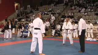 JKA European Championship 2012 Team Kumite men 1st round Italy vs Russia